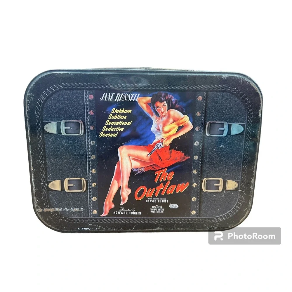 Jane Russell The Outlaw Movie Tin Box Lunch Box‎ Vintage Retro Style